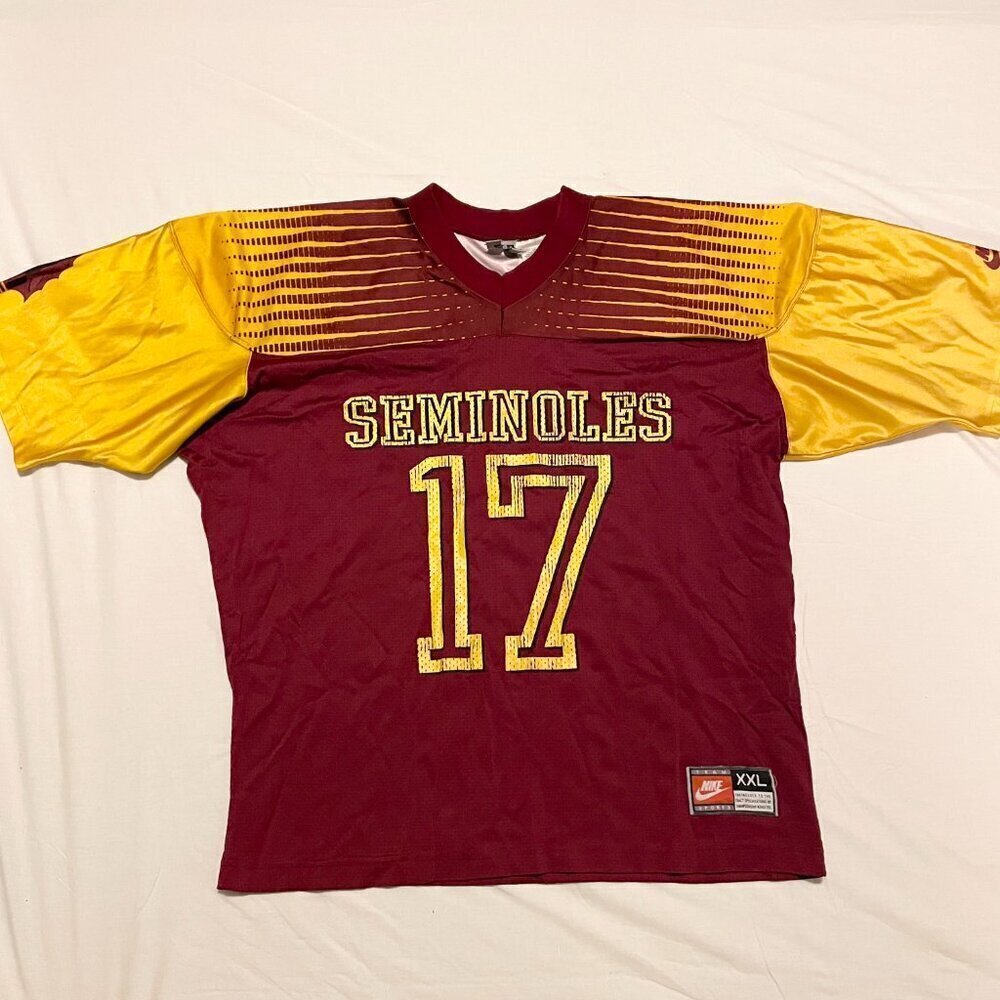 Vtg Florida State Seminoles Jersey Shirt Mens XXL FSU 17 Nike Team